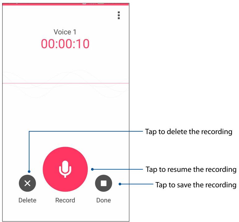 ASUS ZENFONE 3 LASER ZC551KL - Pausing a recording - 1