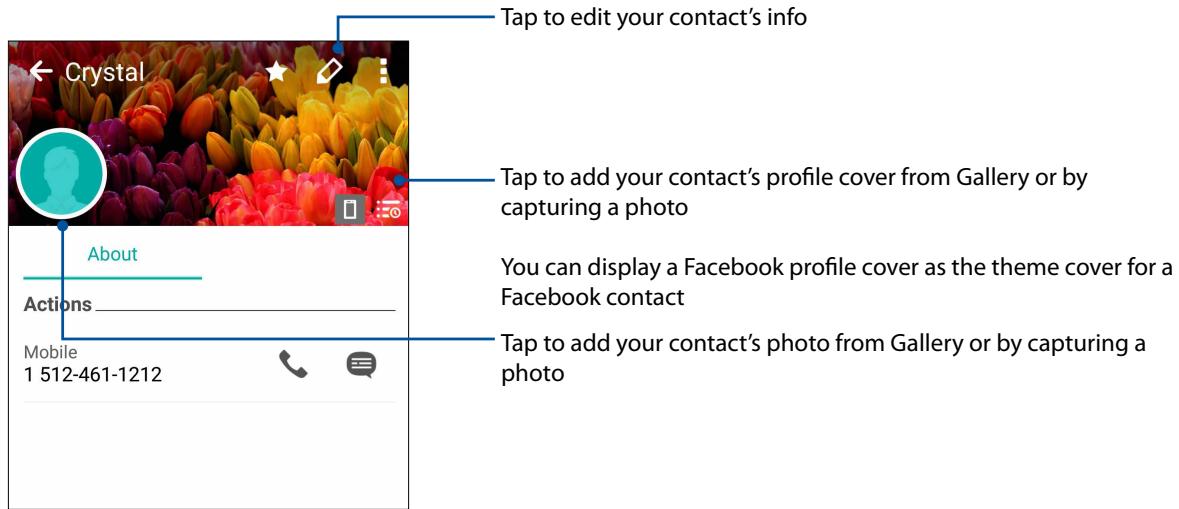ASUS ZENFONE 3 LASER ZC551KL - Customizing your contact's profile - 1