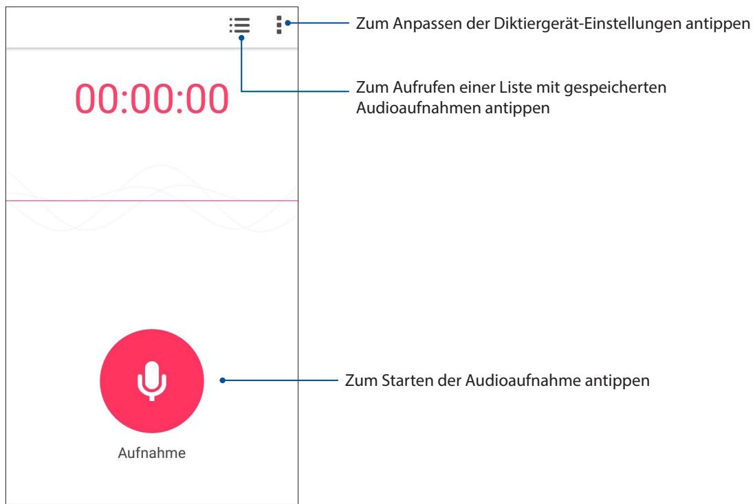 ASUS ZENFONE 4 MAX PLUS - Sound Recorder (Diktiergerät) starten - 1