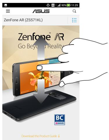 ASUS ZENFONE AR ZS571KL - Auf Seiten oder in Bildschirmen navigieren - 2