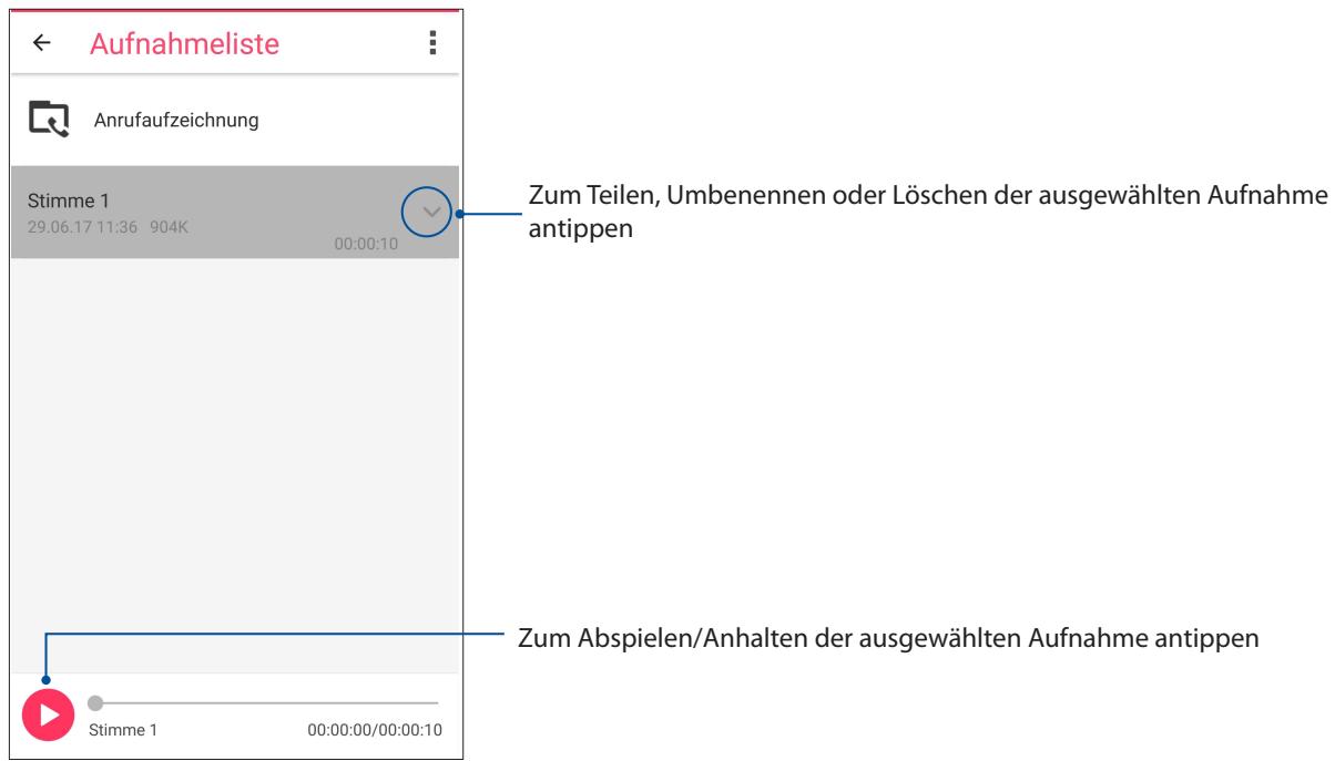 ASUS ZENFONE AR ZS571KL - Aufnahmeliste - 1