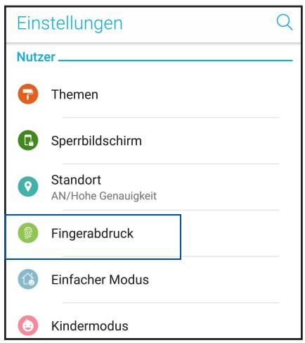 ASUS ZENFONE AR ZS571KL - Einrichten des ID-Fingerabdrucks unter Einstellungen - 1