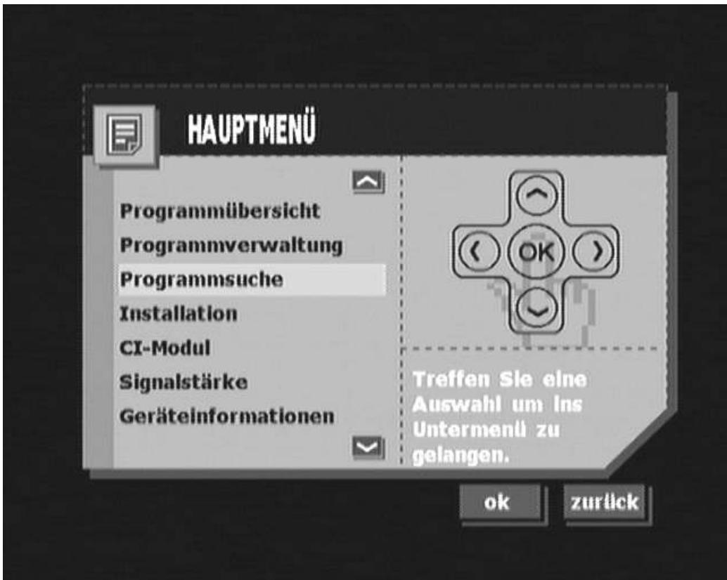 ALPINE TUE-T200DVB - Aufrufen der Untermenüs - 1