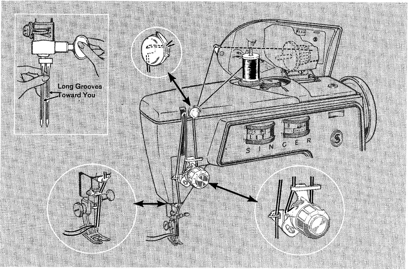 SINGER 720 - threading the needle - 1