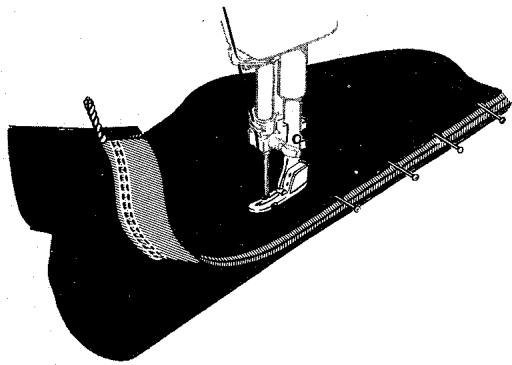 SINGER 720 - Stitching Welting into Seam - 5