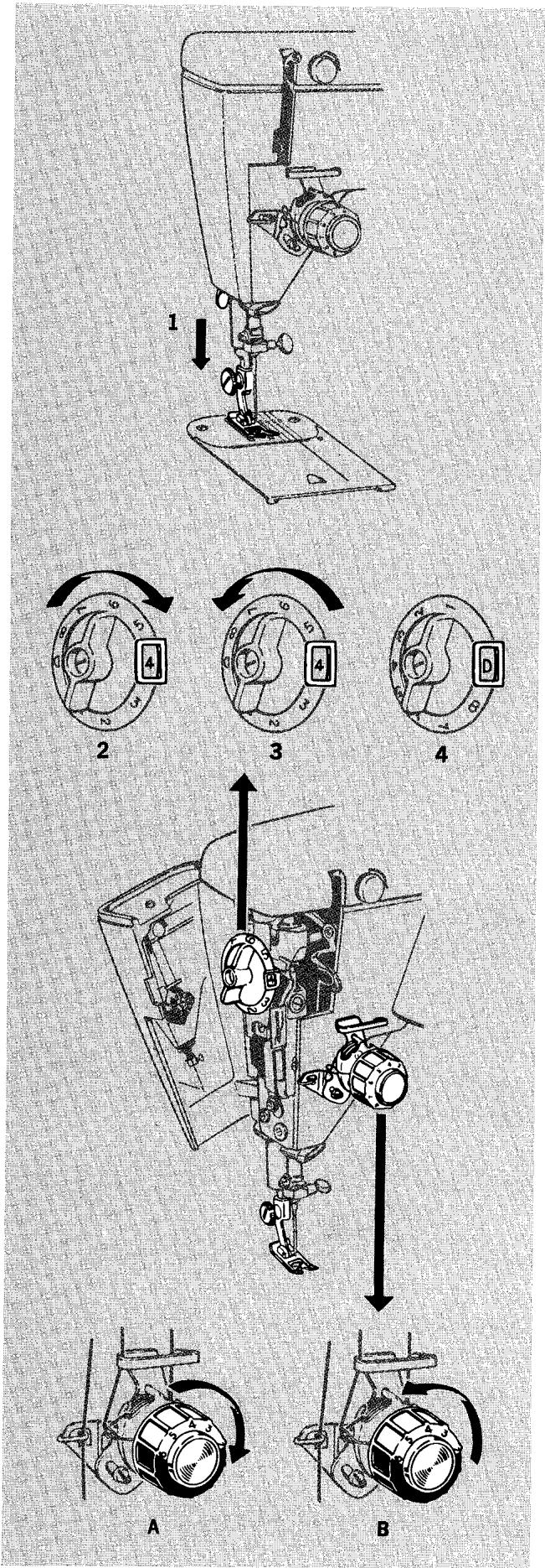 SINGER 720 - REGULATING NEEDLE THREAD TENSION - 1