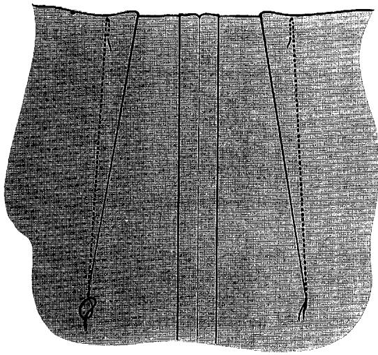SINGER 720 - DARTS IN INTERFACING - 1