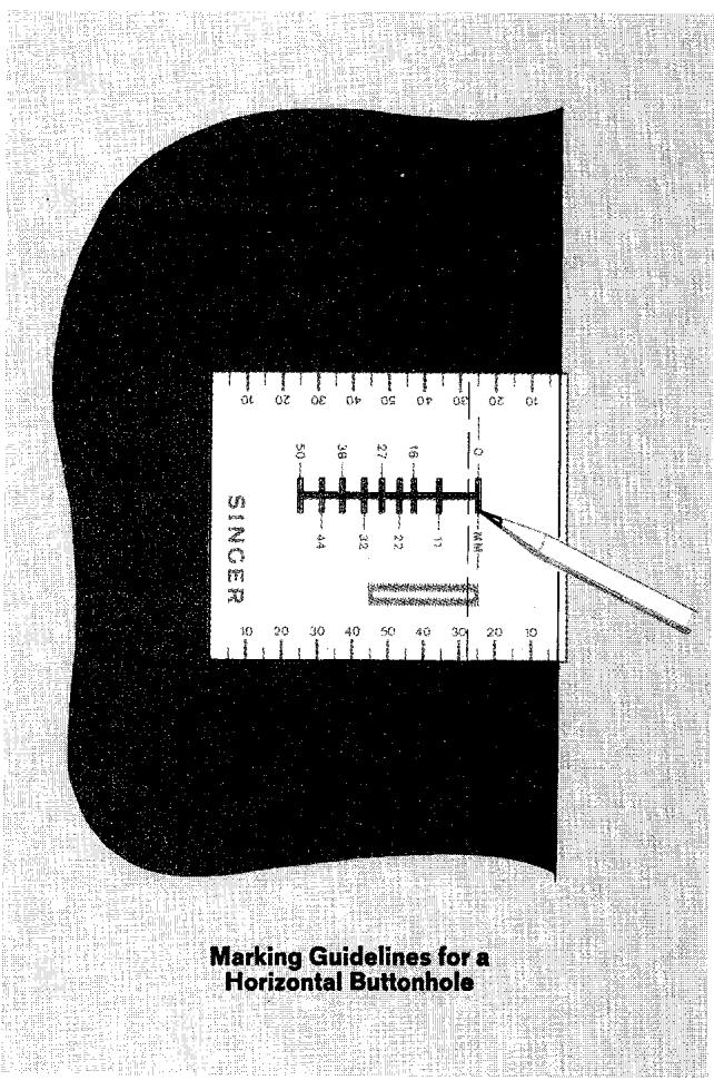 SINGER 720 - BUTTONHOLE MARKING AND MEASURING GAUGE - 1