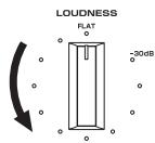 YAMAHA A-S500, AS500 - Ruotare il dato LoudNESS finché non si ottiene il volume desiderato. - 1