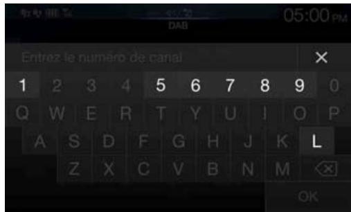 ALPINE X701D-A4, X701D-A5, X701D-Q5 - Sélectionnez le numéro de canal de votre choix. - 1