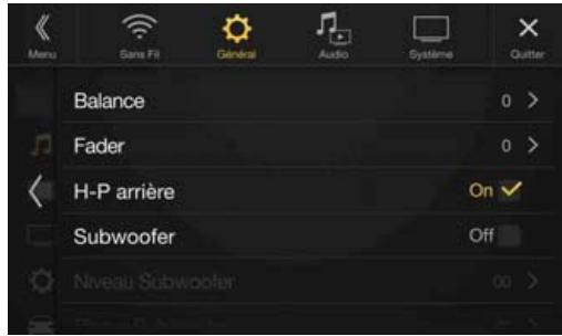 ALPINE X701D-A4, X701D-A5, X701D-Q5 - Réglages audio - 1