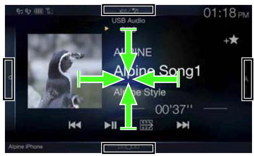 ALPINE X701D-A4, X701D-A5, X701D-Q5 - Basculement de l'écran des sources audio sur un écran spécifique - 1