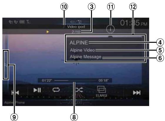 ALPINE X701D-A4, X701D-A5, X701D-Q5 - Mode vidéo - 1