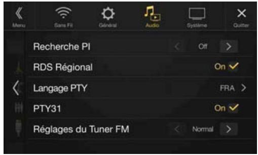 ALPINE X701D-A4, X701D-A5, X701D-Q5 - Réglages radio - 1