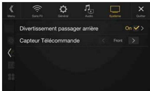 ALPINE X701D-A4, X701D-A5, X701D-Q5 - Réglage du capteur de la télécommande - 1