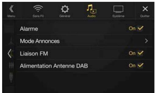 ALPINE X701D-A4, X701D-A5, X701D-Q5 - Réglages de DAB - 1