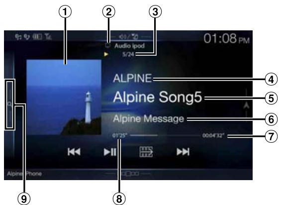ALPINE X701D-A4, X701D-A5, X701D-Q5 - À propos des motifs d'ipod/iphone compatibles avec cet appareil - 1