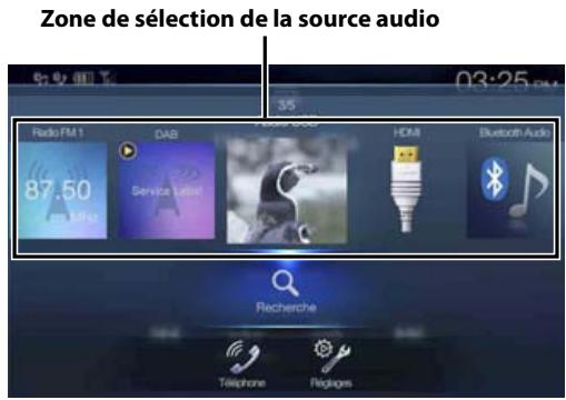 ALPINE X701D-A4, X701D-A5, X701D-Q5 - Appuyez sur le bouton MENU. l'écran de MENU s'affiche. - 1