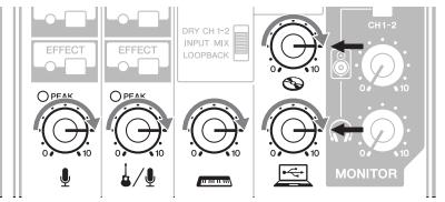 YAMAHA AG06 - Étape 2 utilisation des enceintes ou du casque. - 2