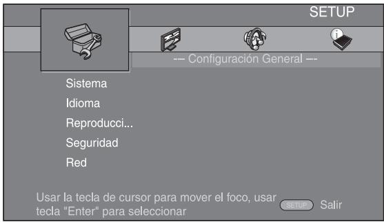 YAMAHA BD-A1010,  BD-A1020 - Muestre la pantalla de menu SETUP. - 1