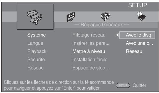 YAMAHA BD-A1010,  BD-A1020 - Sélectionnez la méthode de mise à niveau et lancez la mise à niveau à partir du menu SETUP. - 1