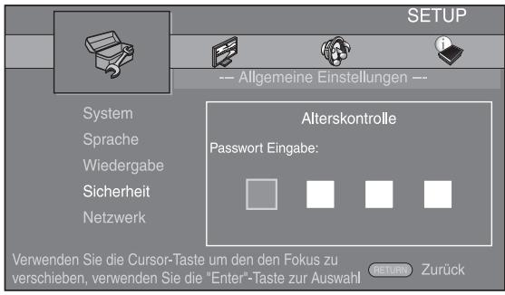 YAMAHA BD-A1010,  BD-A1020 - Geben Sie das Password ein. - 1