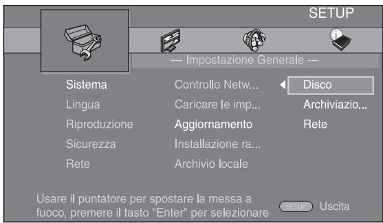YAMAHA BD-A1010,  BD-A1020 - Selezionare il metododi aggiornamento, quindi avviare l'aggiornamento dal menu SETUP. - 1