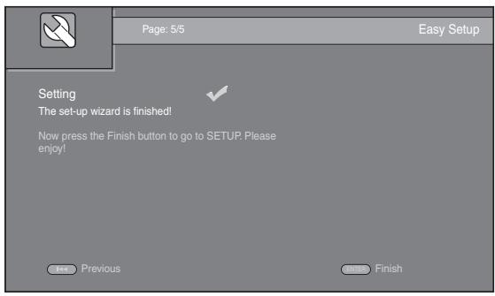YAMAHA BD-A1010, BD-A1020 - Setting with the Initial Wizard/ Easy Setup - 5