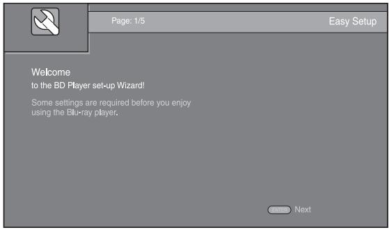 YAMAHA BD-A1020 - Impostazione con Initial Wizard/ Installazione rapida - 1