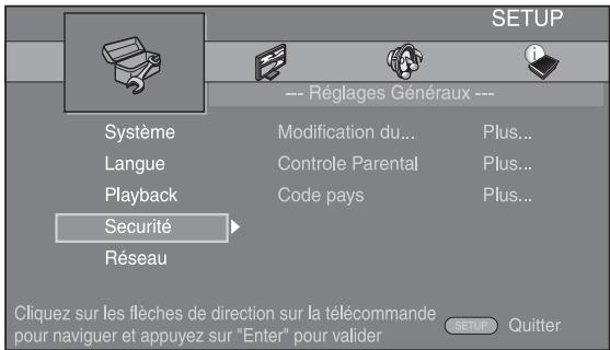 YAMAHA BD-A1020 - Sélectionnez un sous-menu. - 1