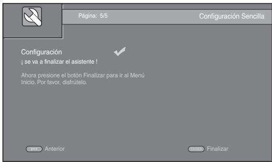 YAMAHA BD-A1020 - - Configuración con el Asistente inicial/Configuración Sencilla - 5
