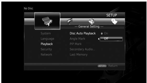 YAMAHA BD-S677 NOIR,  BD-S677,  BDS 677 - Selezionare un'impostazione desiderata. - 1