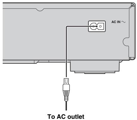 YAMAHA BD-S677 NOIR,  BD-S677,  BDS 677 - - Connecting the power cable - 1