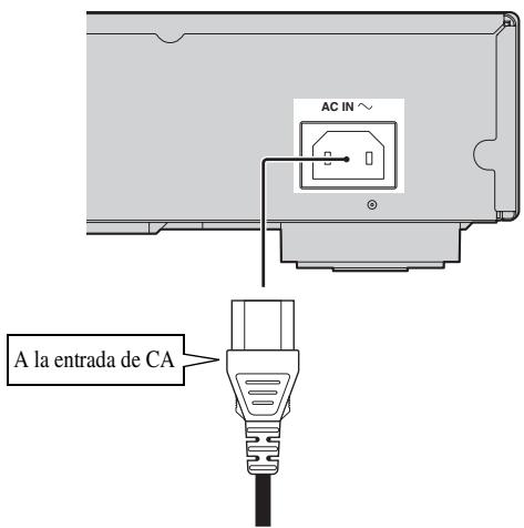 YAMAHA BDA1020 - Conexión del cable de alimentación - 1