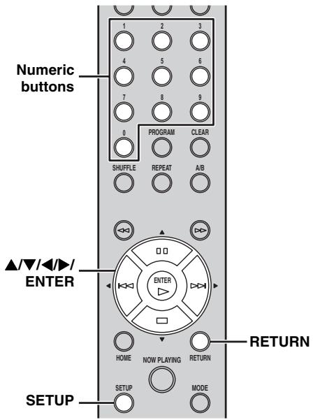 YAMAHA CD-N500, CDN500 - Press SETUP to enter the setup menu (P.24). - 1
