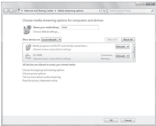 YAMAHA CD-N500, CDN500 - When using Windows Media Player 12 (on Windows 7) - 3
