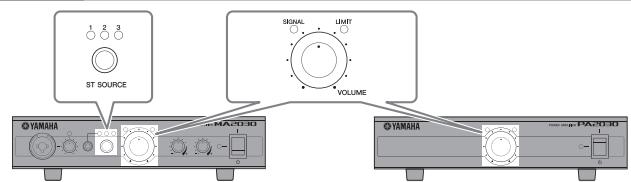 YAMAHA MA2030/PA2030 - Réglage du volume - 1