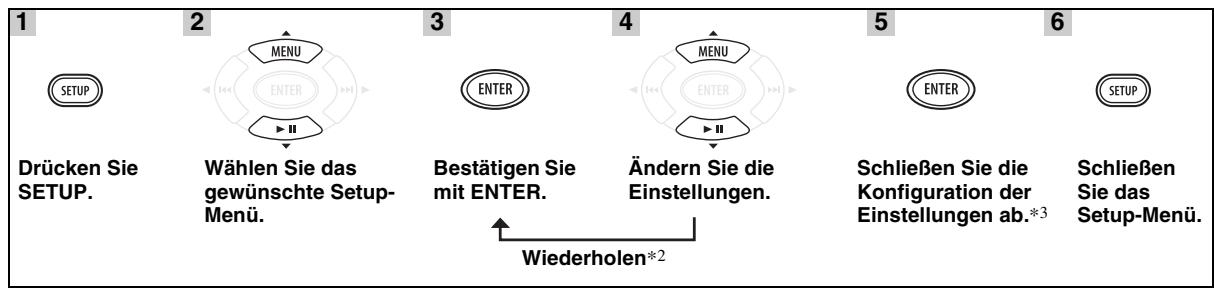 YAMAHA MCR-140 - Verwendendes Setup-Menüs - 1