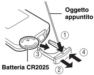 YAMAHA MCR-140 - Sostituzione della batteria nel telecomando - 1