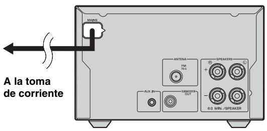 YAMAHA MCR-232 - Conexión del cable de alimentación - 1