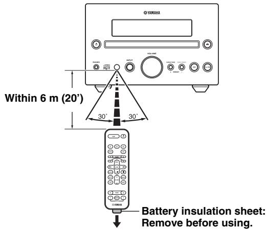 YAMAHA MCR-232 - Using the remote control - 1