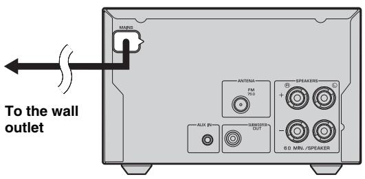YAMAHA MCR-232 - Connecting the power cable - 1