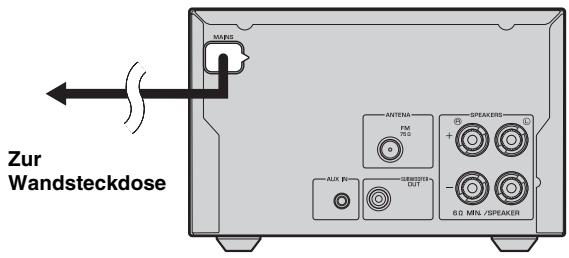 YAMAHA MCR-232 - Anschlieben des Netzkabels - 1