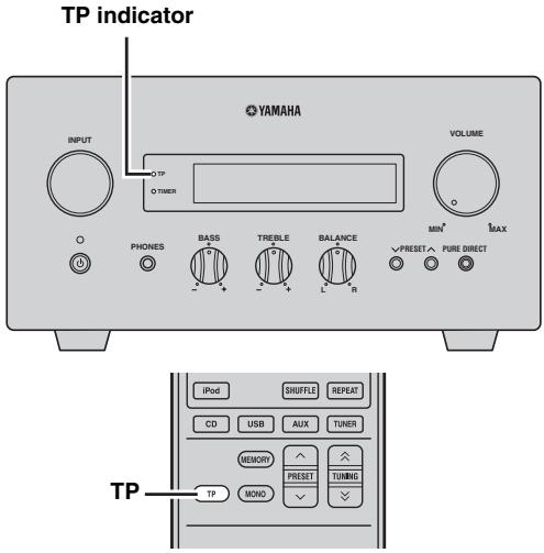 YAMAHA MCR-640 - Using the TP (traffic program) data service - 1