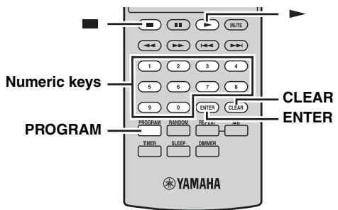 YAMAHA MCR-640 - Customizing playback order (Program Play) - 1