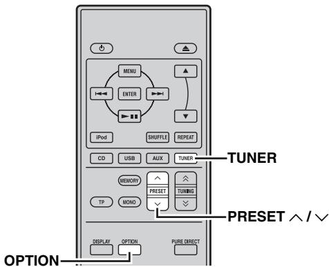 YAMAHA MCR-640 - Aufrufen eines Speichersenders - 1