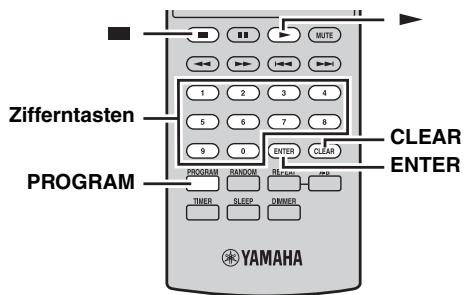 YAMAHA MCR-640 - Anwenderanpassung der Wiedergabereihenfolge (Program Play) - 1