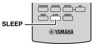 YAMAHA MCR-640 - Setting the sleep timer - 1