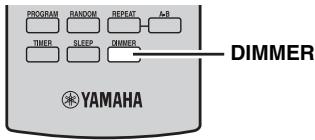 YAMAHA MCR-640 - Dehelderheid van het display op het voorpaneel instellen - 1