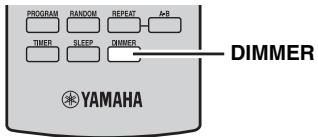 YAMAHA MCR-640 - Ändring av displayens lusstyrka - 1